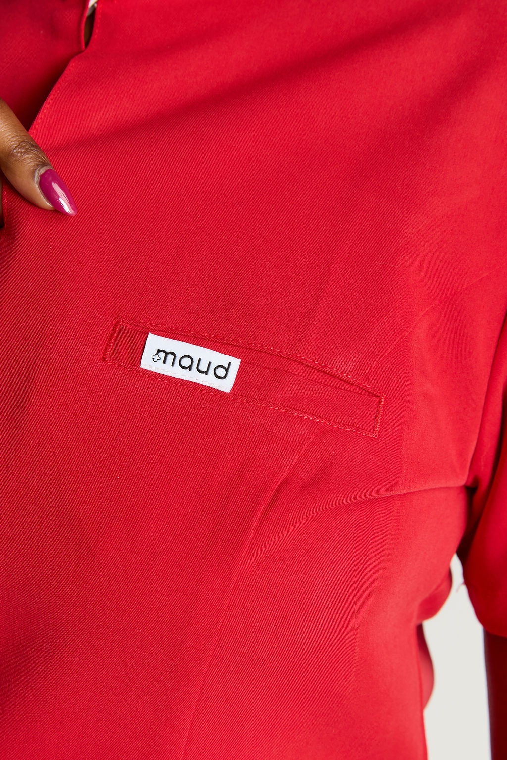 Azora Three Pocket Mandarin Collar Scrub Top