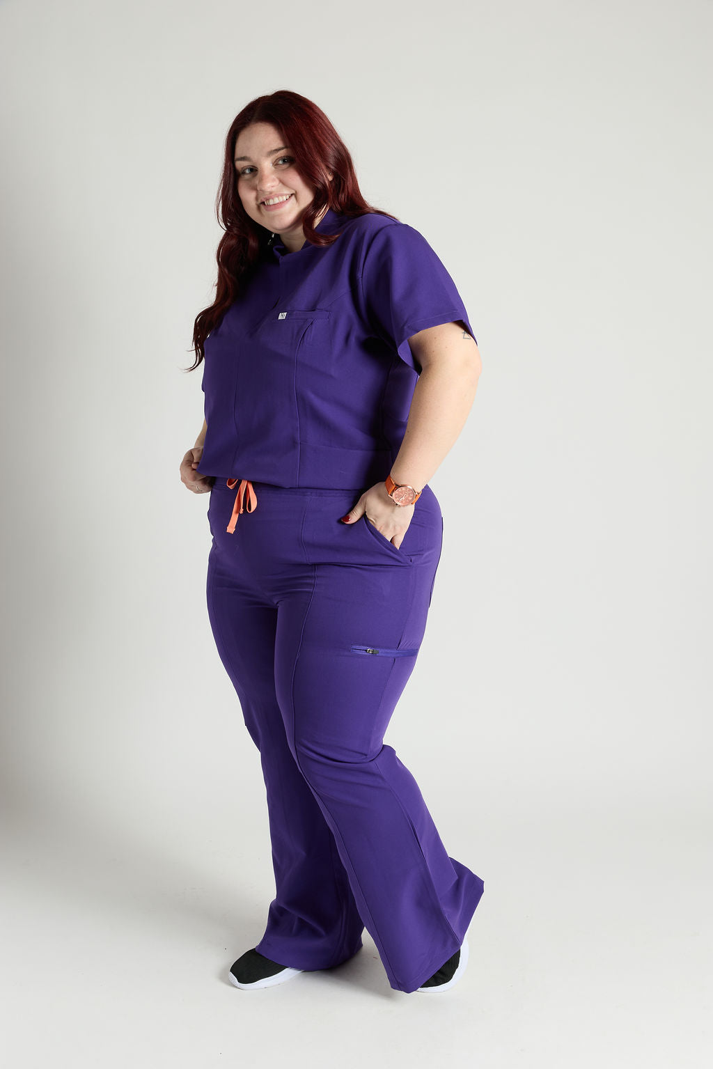 Azora Seven Pocket Boot Cut Scrub Pants
