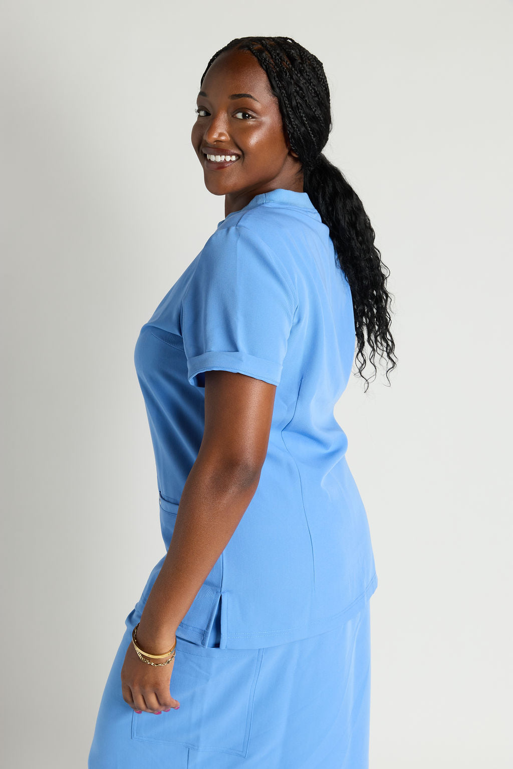Elise Two Pocket Crew Neck Scrub Set